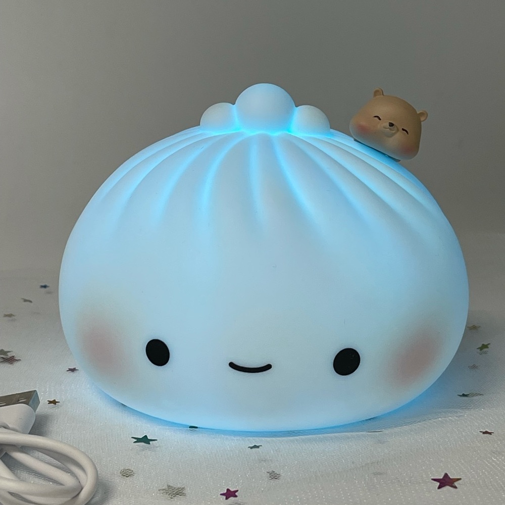 Cute Steamed Bun Colorful Night Light - Picture 8 of 9